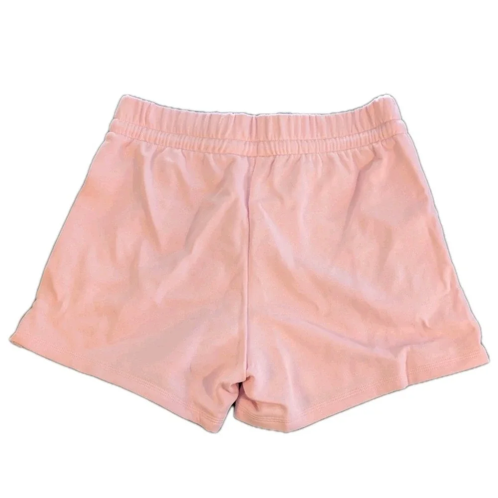 Women's Pink‎ Adidas Essentials Small Logo Feel Cozy Cotton Blend Shorts - 0023